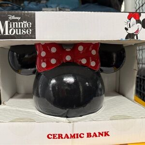 Disney Minnie Mouse Black and Red Ceramic Decor